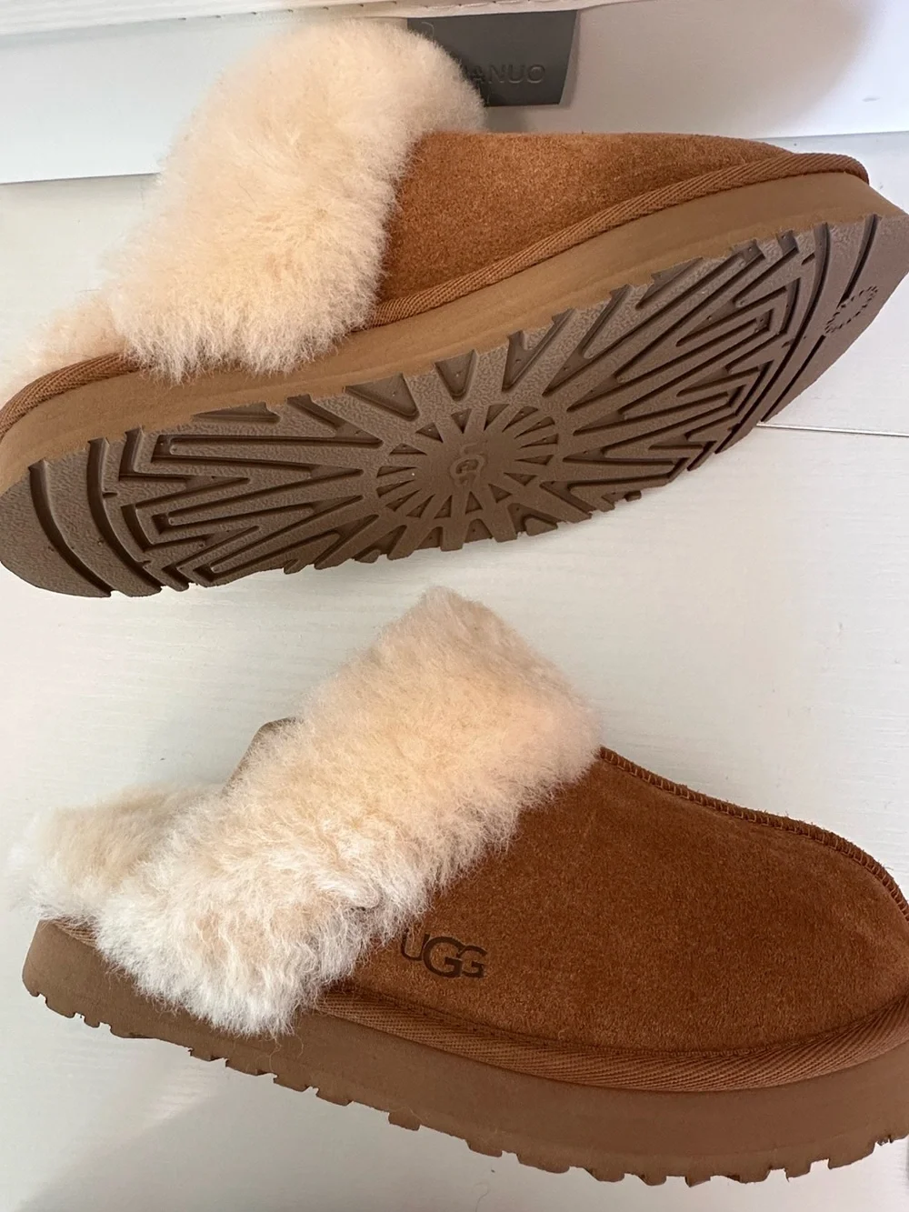 UGG Women's Chestnut Sheepskin Clog Slippers